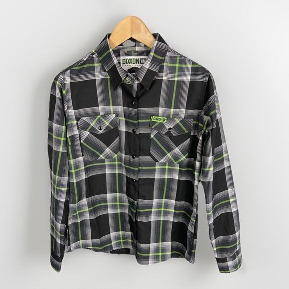 Dixxon X Gas Monkey Garage Flannel Women’s M Snap Grunge Punk Biker - Picture 2 of 15